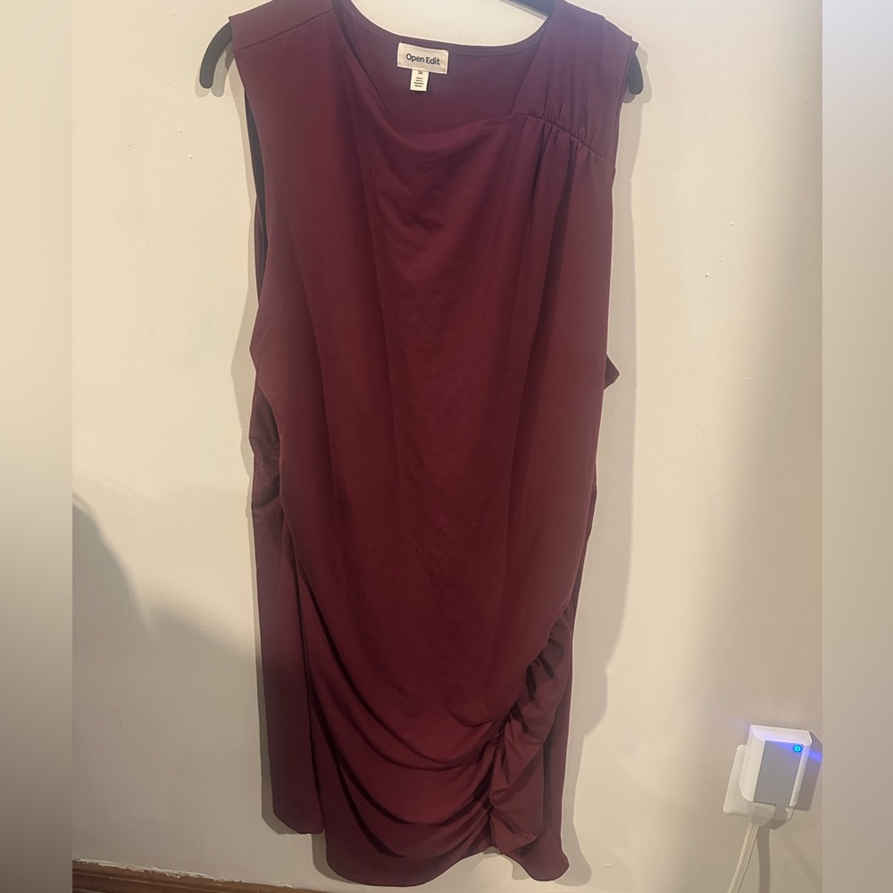 Chic Maroon Midi Dress by Donna Ricco